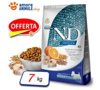 Farmina N&D Ocean Dog – Morue, Épeautre, Avoine & Orange – Adulte Mini – 7 kg