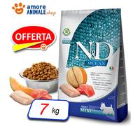N&D OCEAN DOG SALMON, COD AND CANTALOUPE MELON ADULT MINI 7 KG