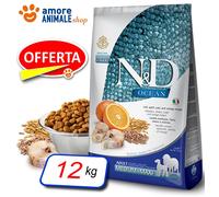 Farmina Chien N&D Océan Adulte Moyen/Maxi → Morue Et Épeautre - 12 Kg - Chiens