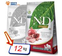 Farmina Chien N & D Prime Grain Libre - Adult Maxi → Poulet Et Grenade - 12 KG -