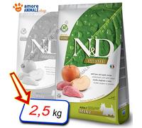 Farmina N&D Prime Dog – Sanglier et Pomme Adulte Mini – 2,5 kg