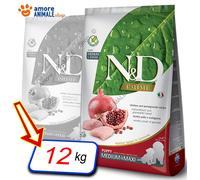 Farmina Chien N&D Prime Sans Céréales - Chiot Maxi → Poulet Et Grenade - 12 Kg