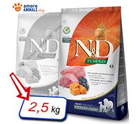 Farmina Chien N & D Pumpkin Adult Med / Maxi → Agneau Et Myrtille - 2,5 / 12 KG