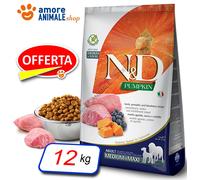 Farmina Chien N & D Pumpkin Adult Medium / Maxi → Agneau Et Myrtille - 12 KG