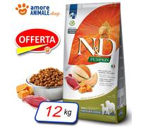 Farmina – Chien – N&D Pumpkin Adult Medium & Maxi – Canard, citrouille et melon – 12 kg