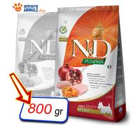 Farmina Chien N & D Pumpkin Adult Mini → Poulet Et Grenade - 800 Gr/2,5 / 7 KG