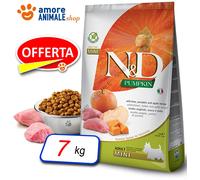Farmina N&D Potiron, Sanglier & Pomme – Croquettes pour chiens Mini – 7 kg