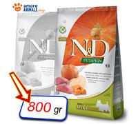 Farmina N&D Pumpkin Chien Adulte Mini – Sanglier et Pomme – 800 g
