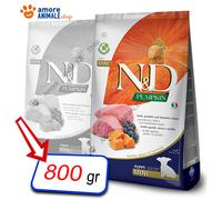 Farmina Chien N & D Pumpkin Puppy Mini → Agneau Et Myrtille - 800 Gr/2,5 / 7 KG