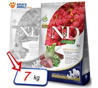 Farmina Chien N & D Quinoa Digeston Adult Tout Breads → Agneau Et Menthe - 7 KG