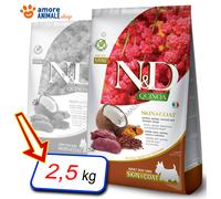 Farmina Chien N & D Quinoa Ski Adult Mini → Cerf Et Noix de Coco - 800 Gr/2,5 KG