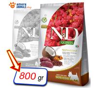 Farmina Chien N & D Quinoa Ski Adult Mini → Cerf Et Noix de Coco - 800 Gr/2,5 KG