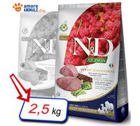Farmina Chien N & D Quinoa Weight Management Adult Tout Breads → Agneau - 2,5/7