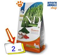Farmina Chien N&D Spiruline Adulte Mini Hareng Nourriture Sèche Chiens 2 Kg