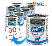 FARMINA VetLife Hypoallergenic Duck & Potato - Canard & pomme de terre - nourriture diététique pour chiens adultes - 300 g