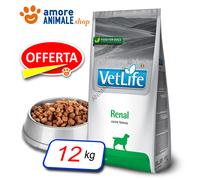 Farmina Chien Vet Life Naturel Diet → Rénale - 12 KG - Croquettes Pour Chien,