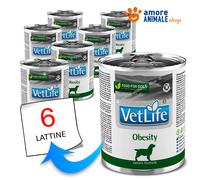 FARMINA VetLife Natural Diet Dog Obesity - nourriture diététique pour chiens destiné à réduire le poids - 300 g