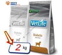 Farmina Chien Vet Life Régime Naturel → Diabétique - 2 / 12 KG - Chien, Chiens