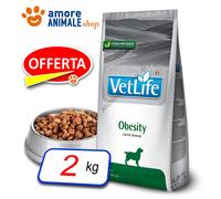 Farmina Chien Vet Life Régime Naturel → Obésité - 2 KG - Réduction Poids Chiens