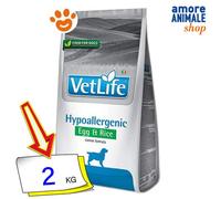 FARMINA Vet life Hypoallergenic oeuf & riz nourriture sèche pour chiens allergiques - 2 kg