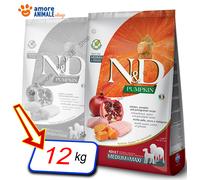 Farmina Dog N&D Pumpkin Adulte Med / Maxi Poulet et Grenade 2,5 / 12 kg Chiens