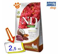 Farmina Dog N&D Quinoa Peau & Manteau Adulte Mini Cerf Chiens 800 Gr/2,5 Kg