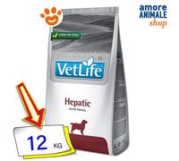 Farmina Alimentation vétérinaire pour chiens Vet Life Canine Hepatic 12 kg