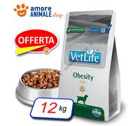 Farmina Dog Vet Life Obesity Canine (Poisson) Alimentation Seche 12 kg