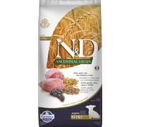 FARMINA N&D Ancestral Grain Dog Lamb & Blueberry Puppy Mini - Agneau, myrtilles et céréales pour chiots de petites races - 7 kg