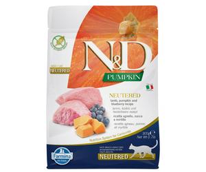 Farmina N&D Gamme Citrouille Nourriture pour Chat Stérilisé, Agneau, 300 g