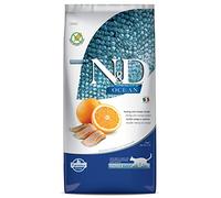 Farmina N&D Grain Free Croquettes pour Chat, au Poisson et à l’Orange, 5 kg