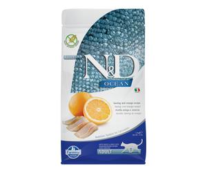 Farmina N&D Ocean pour chat 1,5 kg - Recette hareng et orange