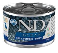 FARMINA N&D Oceean Dog Puppy Codfish, pumpkin - morue et potiron pour chiots - 140 g