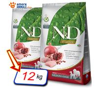 Farmina N&D Prime Dog Poulet et Grenade Adulte Medium & Maxi 12 kg