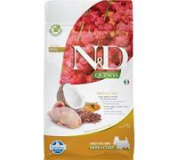 FARMINA N&D Quinoa Skin&Coat Mini - Caille, quinoa, curcuma & noix de coco pour favoriser la peau et le pelage des chiens adultes de petites races - 800 g