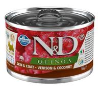 FARMINA N&D Quinoa Dog Venison, coconut - Venaison avec noix de coco pour renforcer la peau et le pelage - 140 g