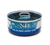 FARMINA ND Cat Kitten Ocean ATUN Morue Citrouille 24 x 70 g