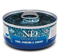 FARMINA ND Cat Ocean ATUN SARDINA Gamba Boîte 24 x 70 g