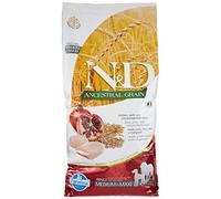 FARMINA N&D Ancestral Grain dog Adult Medium & Maxi Chicken & pomegranate - Poulet, pomme grenade et céréales pour chiens adultes de races moyennes et grandes - 12 kg