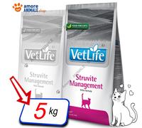 Farmina VET LIFE Natural Chat Croquettes Diététiques Gestion Struvite 5 kg Sec