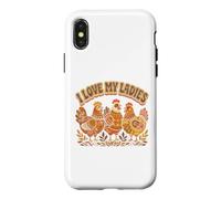 Farming I Love My Ladies Funny Chicken Lovers Coque pour iPhone X/XS