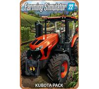 Farming Simulator 22 - Kubota Pack (Steam) Décoration de salle de jeux vintage en métal aluminium 20,3 x 30,5 cm