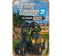 Farming Simulator 22 - Platinum Edition (Steam) Décoration de salle de jeu vintage en métal aluminium 20,3 x 30,5 cm