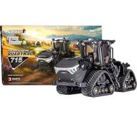 Farming Simulator Case Quadtrac IH Steiger 715 (Noir, simulateur agricole, Tracteur modèle avec Code de déverrouillage, Moulage sous Pression, chaînes en Caoutchouc, modèle de Collection, Finition de