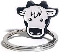 Farming Simulator Rosy avec Anneau en métal, Couleur Blanc/Noir, Pendentif en Forme de Vache, Porte-clés, simulateur agricole, Giants.013