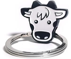 Farming Simulator Rosy avec Anneau en métal, Couleur Blanc/Noir, Pendentif en Forme de Vache, Porte-clés, simulateur agricole, Giants.013