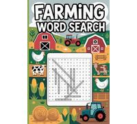 Farming Word Search: 50 Farm Themed Large Print Puzzles for Adults and Seniors | Relaxing Countryside Word Games with Animals, Crops, and Tractors