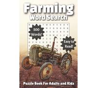 Farming Word Search: Fun Farm Themed Brain Teaser Puzzle Book in Large Print for Every Generation