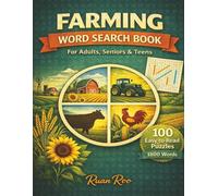 Farming Word Search Puzzle Book: Word Searches with Easy to Read Print about Farming, Crops, Tractors, Livestock, Barn Life and More | 8.5 x 11 ... | Gift for Vacations, Holidays and Free Time