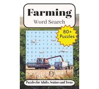 Farming Word Search: Word Searches with Easy-to-Read Print about Farming, Farm Crops, Farm Structures & Machinery and More| 6x9 inches, 109 pages| 80+ ... Gift for Vacations, Holidays and Free Times